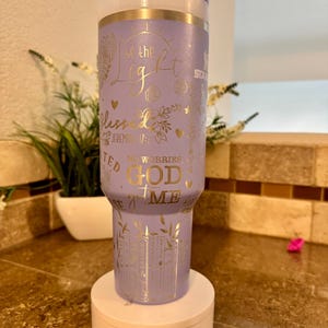 40oz, Laser Engraved Tumbler Jesus Christian image 4
