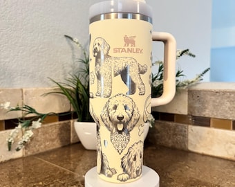 40oz Tumbler Goldendoodle