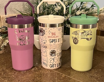 20oz & 30oz Personalized Stanley Cup/Kids Tumbler/Flip Top/Character Cup