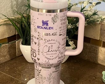40oz, Laser Engraved Tumbler Jesus Christian