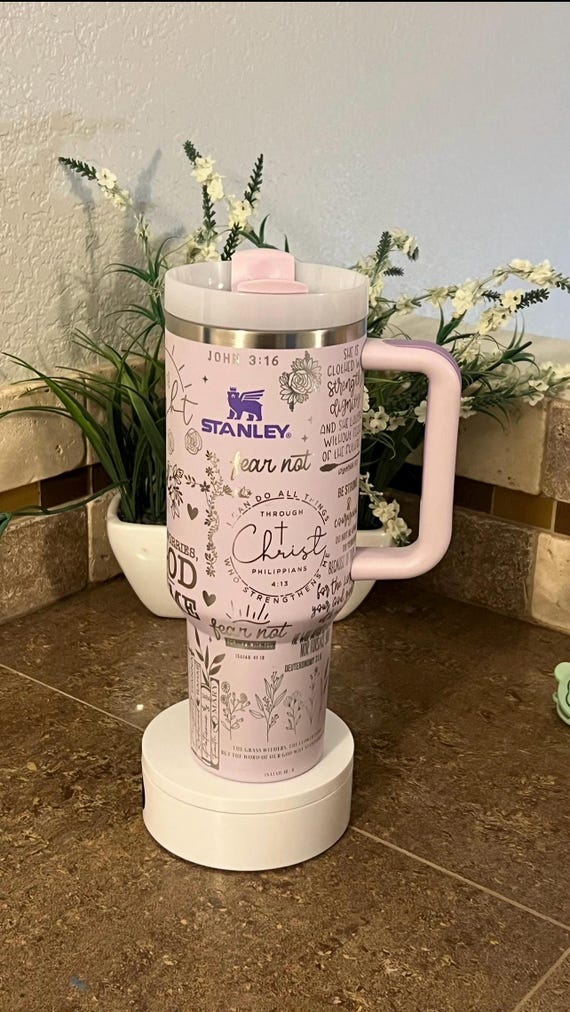 40oz, Laser Engraved Tumbler Jesus Christian
