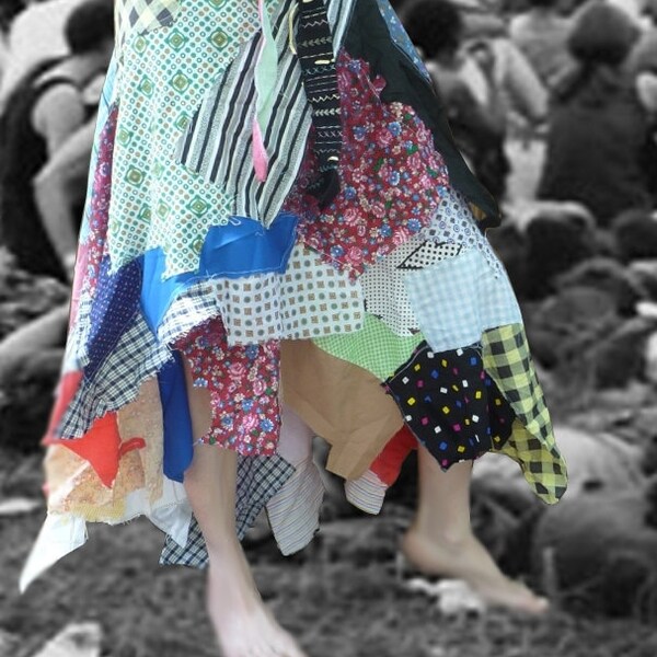 scrap wrap skirt, No 16, handmade skirt, patchwork skirt,wrap skirt,unique clothing,vintage fabrics,colorful skirt original design,gift idea