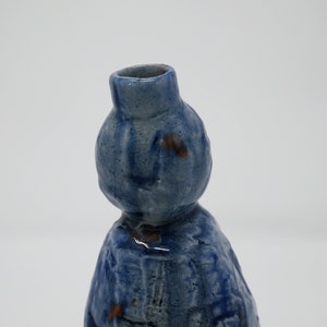 Anagama Wood Fired  Gourd Style Porcelain Tokkuri Bottle