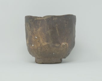 Wood Fired Stoneware Kurinuki Guinomi Cup