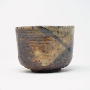 Shino Glazed Wood Fired Stoneware Tea Bowl for Matcha