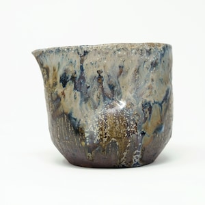 Wood Fired Stoneware Tokkuri with a Shino Glaze