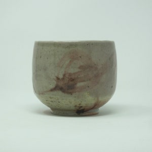 Wood Fired Shino Porcelain Tea Bowl for Matcha