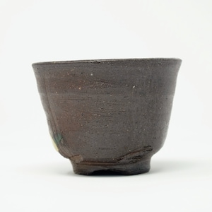 Wood Fired Stoneware Guinomi with a Shino Glaze