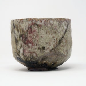 Wood Fired Stoneware Tea Bowl with a Shino Glaze