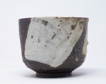 Holz gebrannte Steinzeug Teeschüssel für Matcha mit Shino Glasur