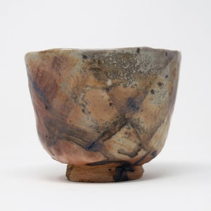 Wood Fired Stoneware Tea Bowl for Matcha with a Shino Glaze