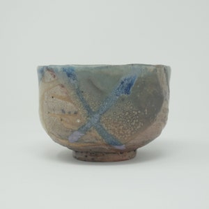 Wood Fired Stoneware Tea Bowl with Shino Glaze