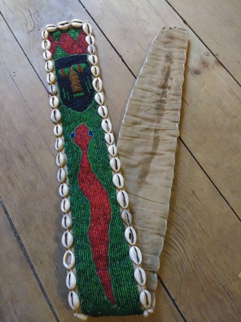 Vtg 1980s African Beaded Ceremonial Belt 35in Strap Tribal - Etsy