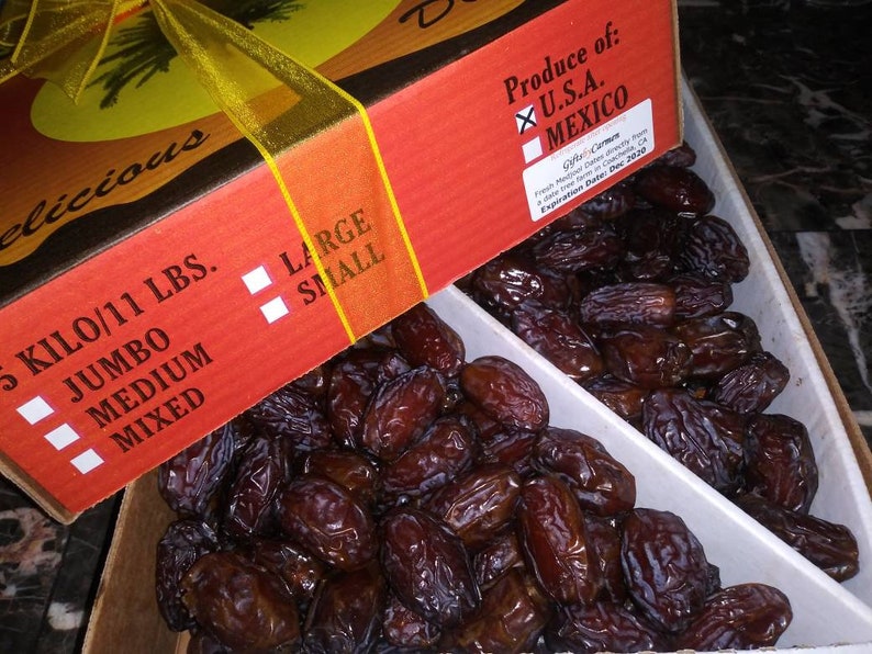 11 Lb FRESH 2020 NEW Harvest Whole Medjool Dates Gift Box Etsy