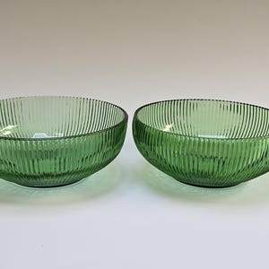 Vintage Green Glass Bowls - E.O. Brody Co. - Set of 2