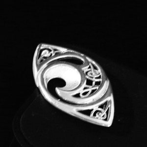 Vtg Rare Ola Gorie Evie Celtic Knot Silver Brooch Pin signed Scotland