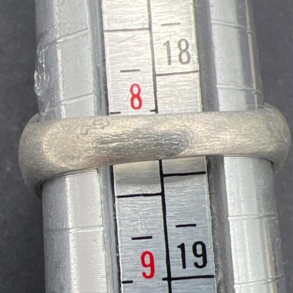 925 Sterling Ring Oval Button Statement Ring Brus… - image 4