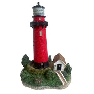 Harbour Lights Jupiter Lighthouse Figurine 2000 Handcrafted Red Nautical Decor
