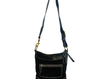 Vintage Y2K Coach Black Signature Shoulder Bag – Coach Soho 9349