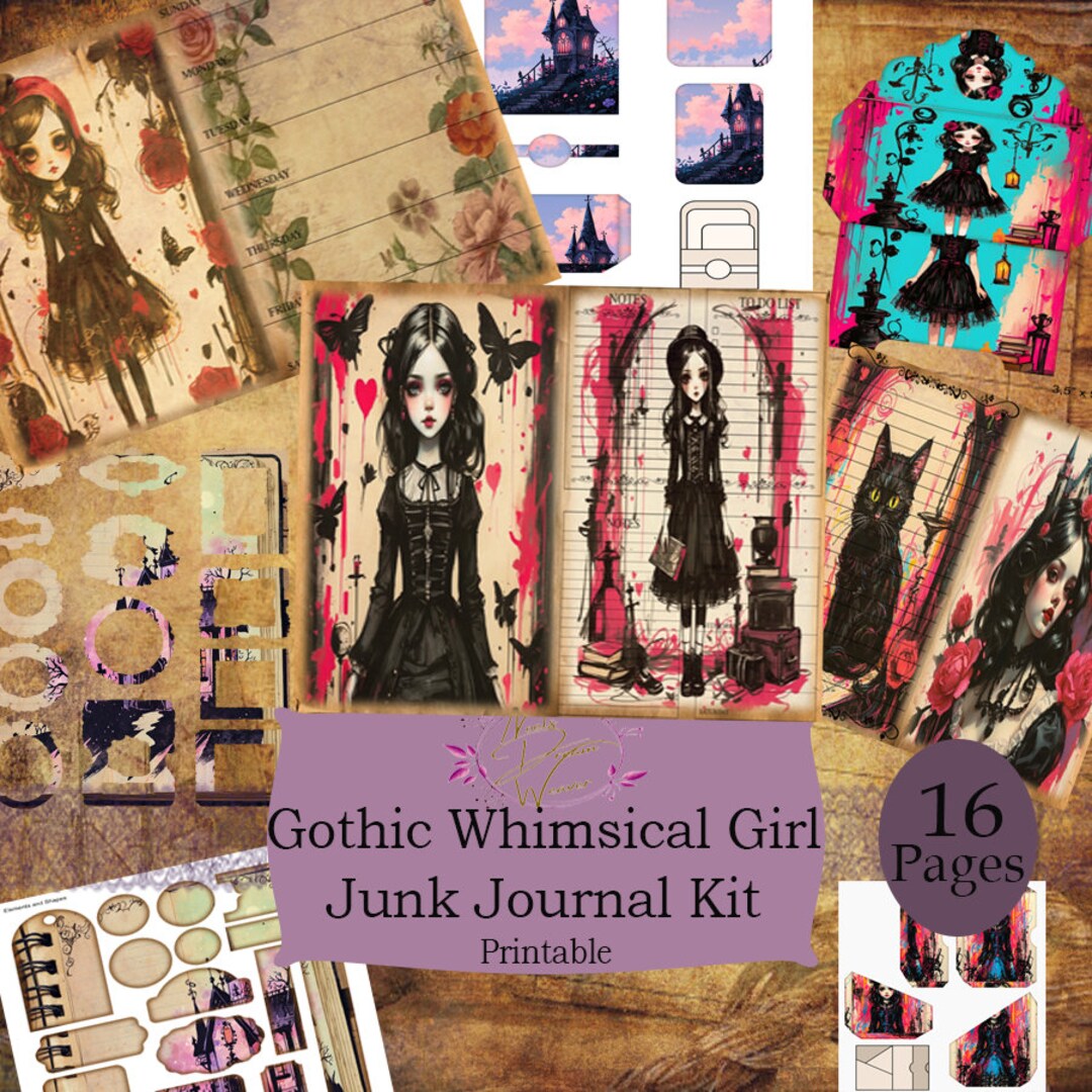 Whimsical Junk Journal Papers | Printable Journaling | Digital Download ...