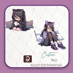 Custom design png, Anime character png, gamer clipart