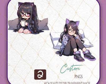 Diseño personalizado PNG, personaje de anime PNG, clipart de jugador