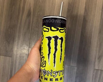 Lando Norris 2025 Helm Energy Drink kann inspiriert 20 Unzen Tumbler - INKLUSIVE GESCHENK!