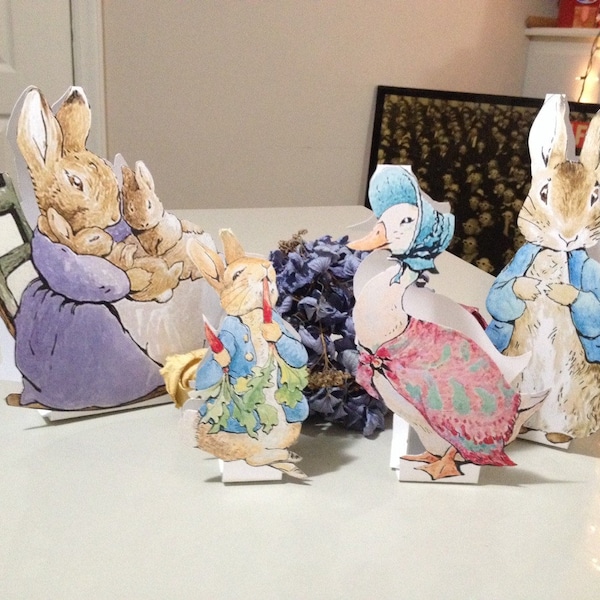 INSTANT DOWNLOAD - LARGE - Peter Rabbit Cut Out Table Stands - 10 Characters Peter Rabbit Baby Shower Decorations Peter Rabbit Baby Shower