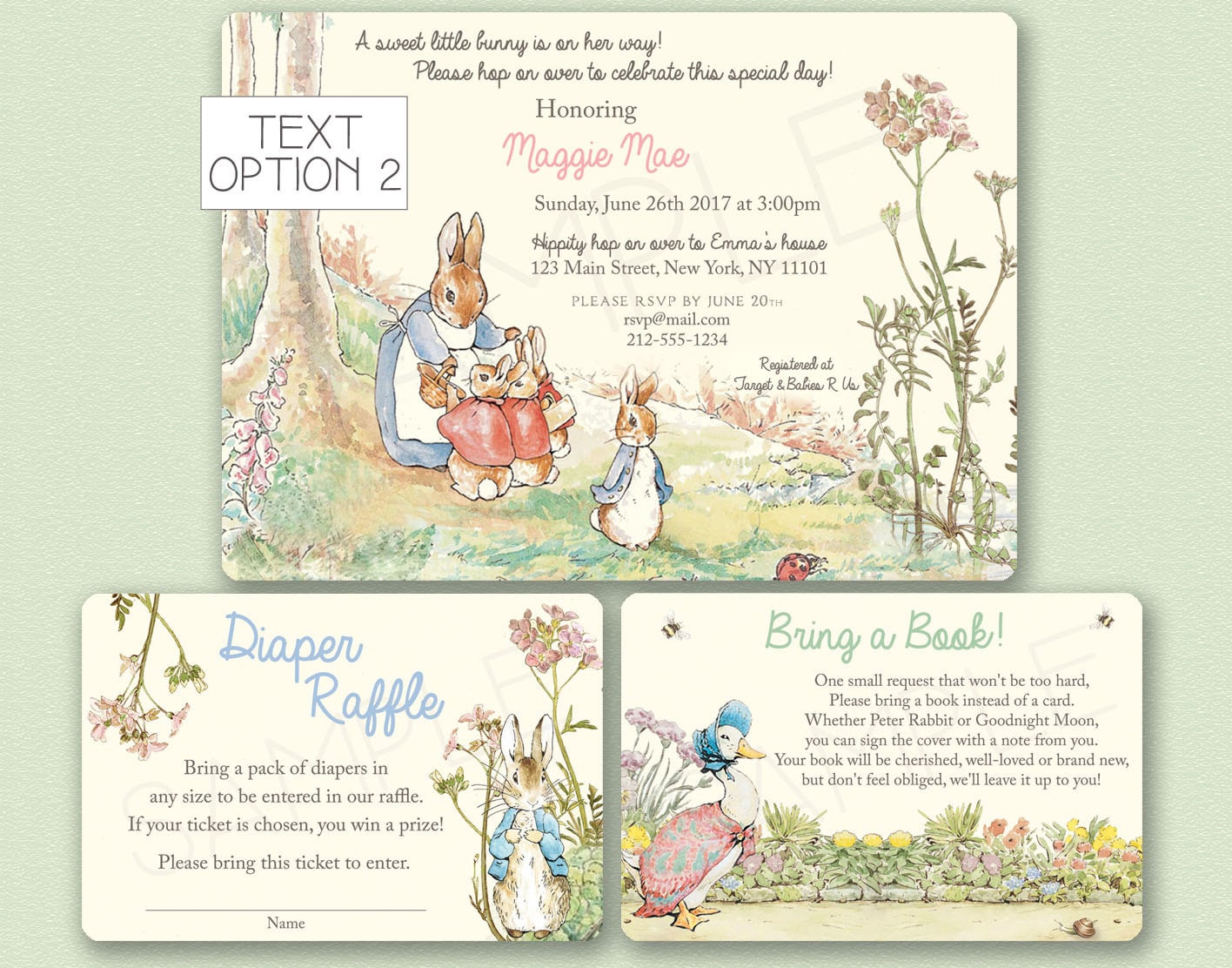 Peter Rabbit Baby Shower Invitation Peter Rabbit Invitation Etsy