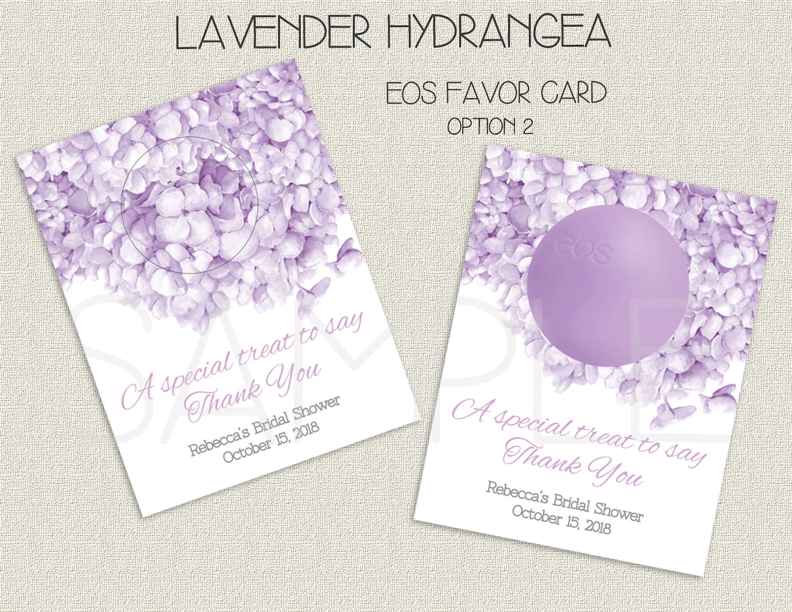EOS Favor Hydrangea Bridal Shower Favor Card Garden Floral - Etsy