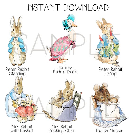 Girl Peter Rabbit Baby Shower 3D Letters, Vintage Peter Rabbit