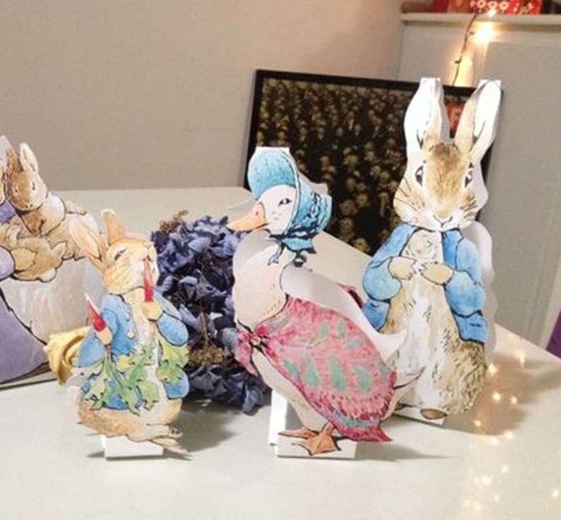 INSTANT DOWNLOAD - LARGE - Peter Rabbit Decorations Cut Out Stands ...