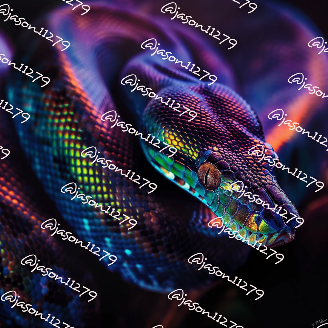 Python (iridescent Multicolor) - A.I. Art (digital Download - Printable ...