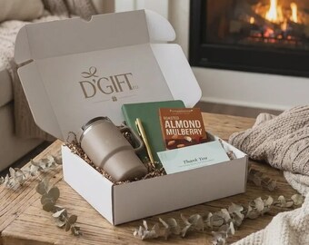 Luxury Coffee Gift Set | Insulated Tumbler, Leather Journal, Pen & Chocolate | Canadian Made