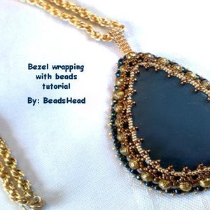 Beaded necklace Tutorial agate pendant image 1