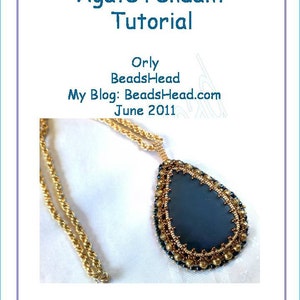 Beaded necklace Tutorial agate pendant image 2