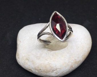 Marquise garnet ring- wonderful as a gift to your loved one