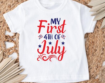 My First 4th Of July Shirt, Memorial Day Baby Bodysuit, Cute Baby Independence Day Apparel, American Baby Gift, Fourt of July Toddler Shirt