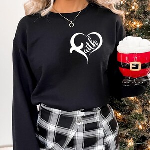 Faith Sweatshirt, Faith Cross Shirt, Christian Gift, Faith Gift, Christian Shirt, Love and Grace Shirt, Believe Shirt, Vertical Cross