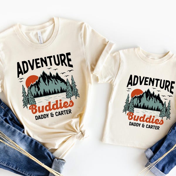 Personalized Adventure Buddies Shirt: Dad & Child Matching Tee