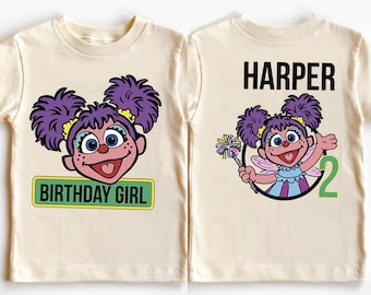 Personalized Elmo, Abby, Cookie Monster Birthday Shirt