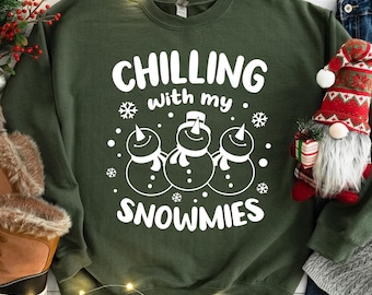 Snowmies Christmas Sweatshirt: Funny Snowman Winter Lover Tee