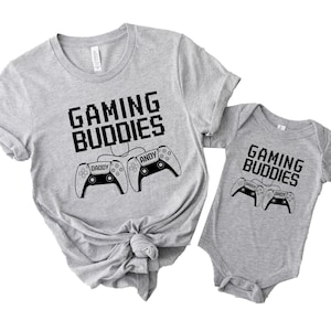 Personalized Gaming Buddies Shirt: Gamer Dad & Child Matching Shirts