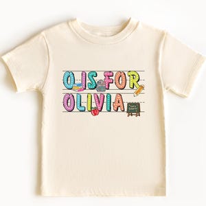 Back To School Kids Shirt, Personalized Alphabet Kids Shirt, Custom Name Shirt For Kids, Cute Kindergarten Shirt, First Day Of School Shirt