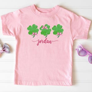 Personalized St Patrick&#39;s Day Baby T-Shirt: Lucky Shamrock Clover Outfit