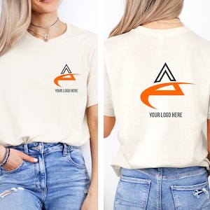 Custom Text Back And Front Shirt, Company Logo Design Shirt, Personalized Custom Shirt, Customize Your Own Shirt, Custom Made Design Shirt