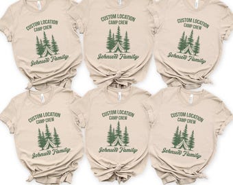Personalized Family Camping Trip Shirts: Custom Camp Crew Matching Tees