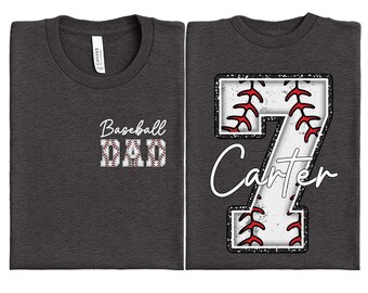 Custom Baseball Dad Shirt: Personalized Baseball Season Tee