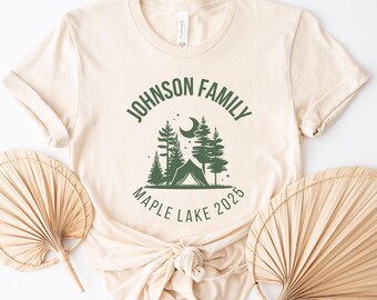 Personalized Family Camping Trip T-Shirt: Custom Camp Crew Tee