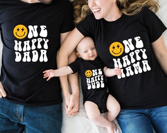 One Happy Dude 1st Birthday Matching Family Shirts